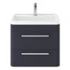 Hudson Reed Solar 600mm Wall Hung Cabinet & Basin - Indigo Blue - SOL302 1 Hudson Reed Solar 600mm Wall Hung Cabinet & Basin - Indigo Blue - SOL302 -Wall Hung Vanity Units Shop SOL302 P