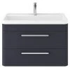 Hudson Reed Solar 800mm Wall Hung Cabinet & Basin - Indigo Blue - SOL304 -Wall Hung Vanity Units Shop SOL304 P