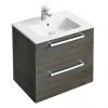 Ideal Standard Tempo 500mm Sandy Grey 2 Drawer Wall Hung Vanity Unit -Wall Hung Vanity Units Shop TEM50WHSG P