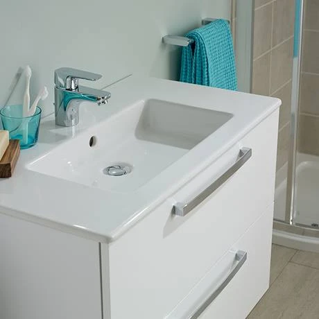 Ideal Standard Tempo 600mm Gloss White 2 Drawer Wall Hung Vanity Unit 5 Ideal Standard Tempo 600mm Gloss White 2 Drawer Wall Hung Vanity Unit - Image 3