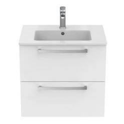 Ideal Standard Tempo 600mm Gloss White 2 Drawer Wall Hung Vanity Unit 11 Ideal Standard Tempo 600mm Gloss White 2 Drawer Wall Hung Vanity Unit -Wall Hung Vanity Units Shop TEM60WHGW D3 460