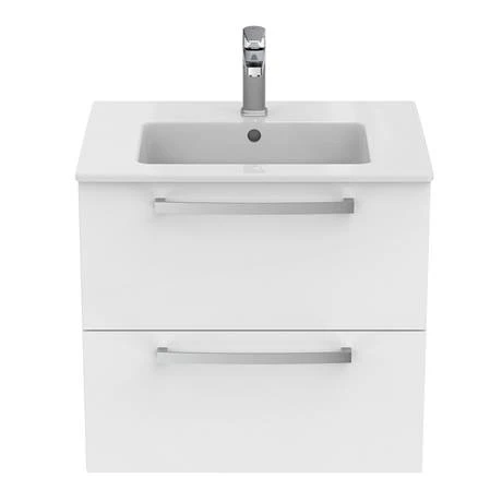 Ideal Standard Tempo 600mm Gloss White 2 Drawer Wall Hung Vanity Unit 6 Ideal Standard Tempo 600mm Gloss White 2 Drawer Wall Hung Vanity Unit - Image 4