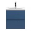 Hudson Reed Urban Satin Blue 500mm Wall Hung 2-Drawer Vanity Unit - URB302A 1 Hudson Reed Urban Satin Blue 500mm Wall Hung 2-Drawer Vanity Unit - URB302A -Wall Hung Vanity Units Shop URB302A P