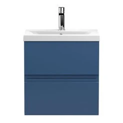 Hudson Reed Urban Satin Blue 500mm Wall Hung 2-Drawer Vanity Unit - URB302A