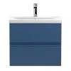 Hudson Reed Urban Satin Blue 600mm Wall Hung 2-Drawer Vanity Unit - URB304A 2 Hudson Reed Urban Satin Blue 600mm Wall Hung 2-Drawer Vanity Unit - URB304A -Wall Hung Vanity Units Shop URB304A P