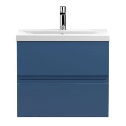 Hudson Reed Urban Satin Blue 600mm Wall Hung 2-Drawer Vanity Unit - URB304A