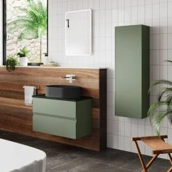 Hudson Reed Urban 600mm Satin Green Vanity Unit - Wall Hung 2 Drawer Unit with Black Worktop 5 Hudson Reed Urban 600mm Satin Green Vanity Unit - Wall Hung 2 Drawer Unit with Black Worktop -Wall Hung Vanity Units Shop URB804LSB0 a 460
