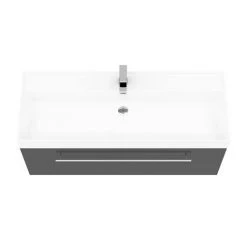 Valencia 1200 Gloss Grey Minimalist Wall Hung Vanity Unit with Chrome Handle 8 Valencia 1200 Gloss Grey Minimalist Wall Hung Vanity Unit with Chrome Handle -Wall Hung Vanity Units Shop V12GWHCH d2 460