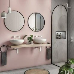 Venice Floating Basin Shelf (Light Oak - 1200mm Wide) 5 Venice Floating Basin Shelf (Light Oak - 1200mm Wide) -Wall Hung Vanity Units Shop V12LKSLF d1 460