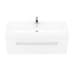 Valencia 1200 Gloss White Minimalist Wall Hung Vanity Unit with Chrome Handle 9 Valencia 1200 Gloss White Minimalist Wall Hung Vanity Unit with Chrome Handle -Wall Hung Vanity Units Shop V12WWHCH d2 460
