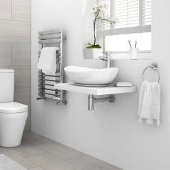 Venice Floating Basin Shelf (Gloss White - 600mm Wide) 8 Venice Floating Basin Shelf (Gloss White - 600mm Wide) -Wall Hung Vanity Units Shop V6GWSLF d1 460