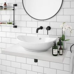 Venice Floating Basin Shelf (Gloss White - 800mm Wide) 5 Venice Floating Basin Shelf (Gloss White - 800mm Wide) -Wall Hung Vanity Units Shop V8GWSLF d1 460