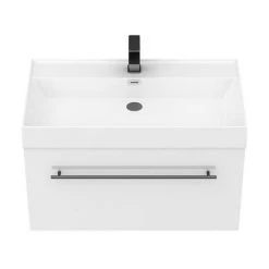 Valencia 800 Gloss White Minimalist Wall Hung Vanity Unit with Matt Black Handle 7 Valencia 800 Gloss White Minimalist Wall Hung Vanity Unit with Matt Black Handle -Wall Hung Vanity Units Shop V8WWHMB d3 460