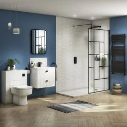 Venice Abstract 600mm White Vanity Unit - Wall Hung 2 Drawer Unit with Matt Black Square Drop Handles 10 Venice Abstract 600mm White Vanity Unit - Wall Hung 2 Drawer Unit with Matt Black Square Drop Handles -Wall Hung Vanity Units Shop VAWH600WHIBLK d3 460