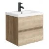 Venice Linea 500mm Rustic Oak Wall Hung 2-Drawer Vanity Unit 2 Venice Linea 500mm Rustic Oak Wall Hung 2-Drawer Vanity Unit -Wall Hung Vanity Units Shop VL5OAKV lrg 670