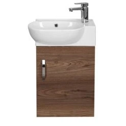 Valencia Perla Wall Hung Cloakroom Vanity (Dark Oak Effect - 450mm Wide) 11 Valencia Perla Wall Hung Cloakroom Vanity (Dark Oak Effect - 450mm Wide) -Wall Hung Vanity Units Shop VPWHDO45 d5 460