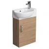 Valencia Perla Wall Hung Cloakroom Vanity (Light Oak Effect - 450mm Wide) 1 Valencia Perla Wall Hung Cloakroom Vanity (Light Oak Effect - 450mm Wide) -Wall Hung Vanity Units Shop VPWHLO45 n p