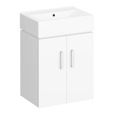 Nova Wall Mounted 0TH Vanity - 450mm Gloss White 3 Nova Wall Mounted 0TH Vanity - 450mm Gloss White