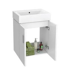 Nova Wall Mounted 0TH Vanity - 450mm Gloss White 7 Nova Wall Mounted 0TH Vanity - 450mm Gloss White -Wall Hung Vanity Units Shop VTWW450 0TH n d1 460