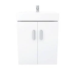 Nova Wall Mounted Vanity - 450mm Gloss White 9 Nova Wall Mounted Vanity - 450mm Gloss White -Wall Hung Vanity Units Shop VTWW450 D5 460