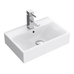 Nova Wall Mounted Vanity - 450mm Gloss White 12 Nova Wall Mounted Vanity - 450mm Gloss White -Wall Hung Vanity Units Shop VTWW450 detail b 460