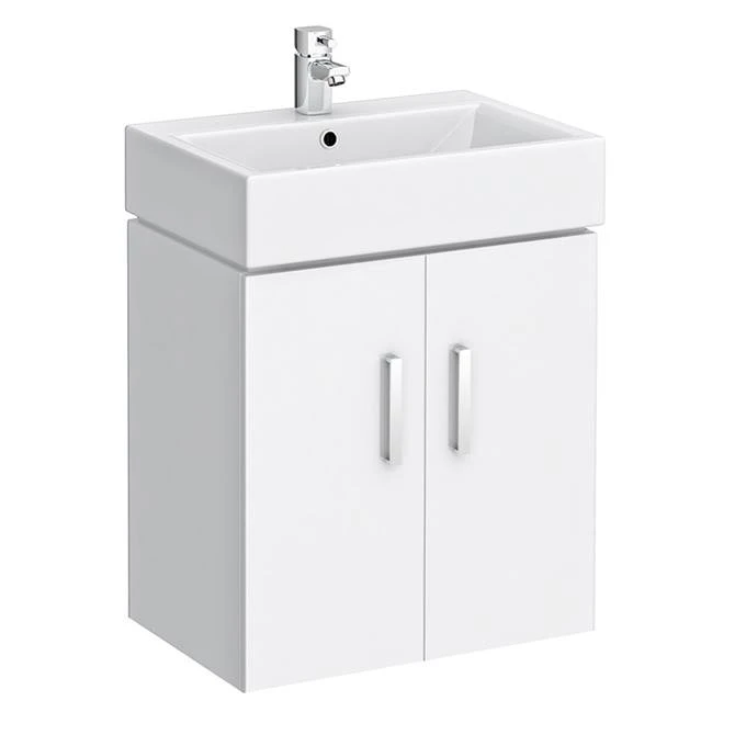 Nova Wall Mounted Vanity - 450mm Gloss White 2 Nova Wall Mounted Vanity - 450mm Gloss White
