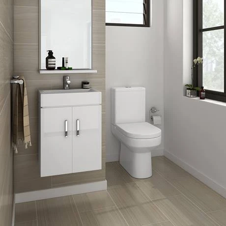 Nova Wall Mounted Vanity - 450mm Gloss White 3 Nova Wall Mounted Vanity - 450mm Gloss White - Image 2