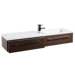 995mm Walnut Wall Hung 1-Drawer Unit with Basin -Wall Hung Vanity Units Shop Valencia 995mm Walnut Wall Hung Basin Unit d1 460