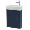Arezzo Matt Blue 450mm 1TH Wall Hung Cloakroom Vanity Unit 1 Arezzo Matt Blue 450mm 1TH Wall Hung Cloakroom Vanity Unit -Wall Hung Vanity Units Shop WHBB M